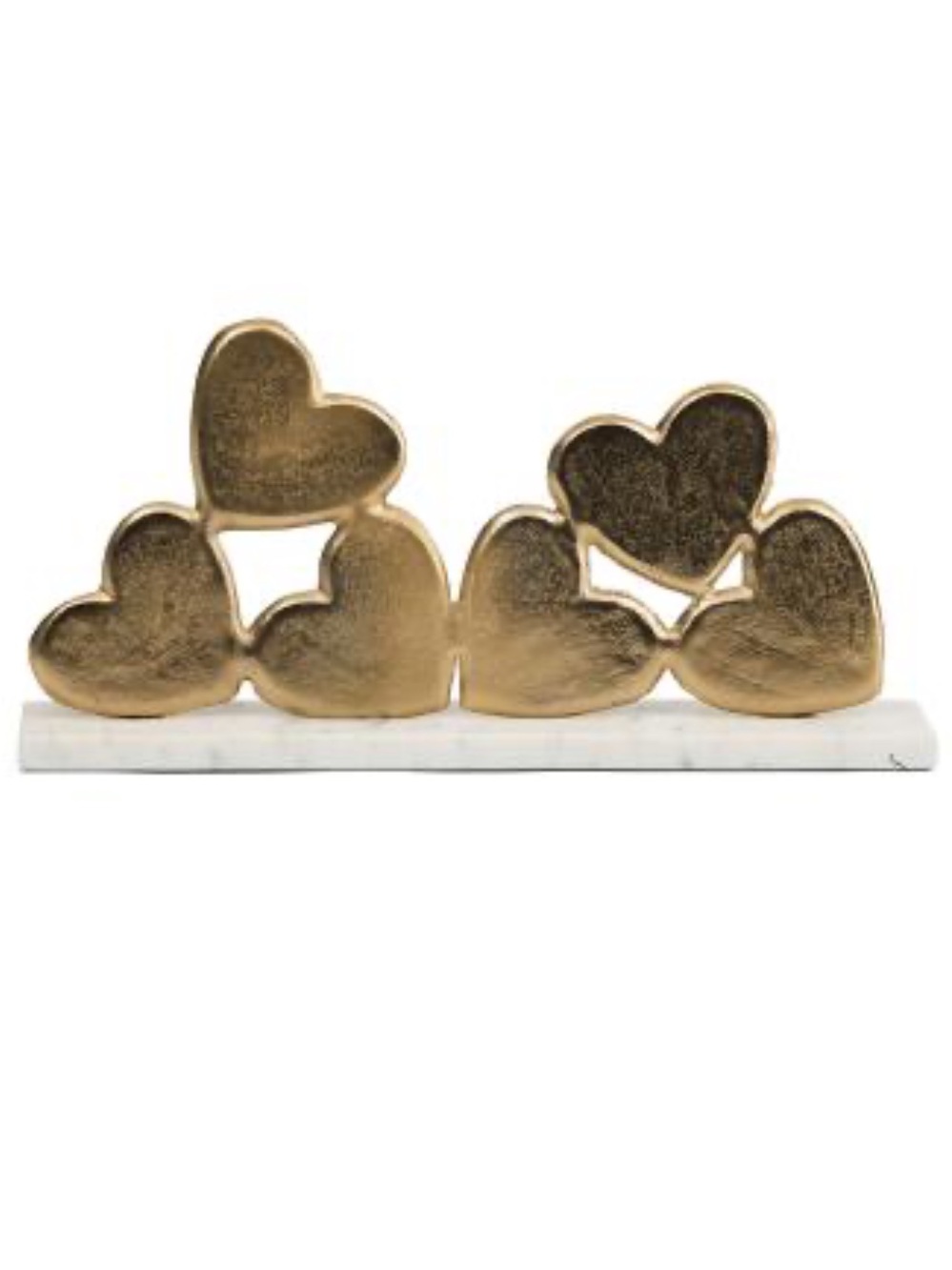 XOXO Gold Heart Cluster Sculpture on Marble Base!